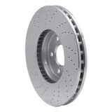 Dynamic Friction 2008-2012 Audi A4 FWD Front Right Drilled Silver Brake Rotor by Dynamic Friction Company 621-73057R