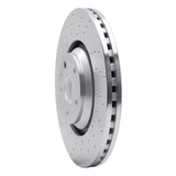 Dynamic Friction 2012-2015 Audi TT Quattro (Excl RS) Front Left Drilled Silver Brake Rotor by Dynamic Friction Company 621-73069L