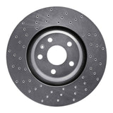 Dynamic Friction 2012-2015 Audi TT Quattro (Excl RS) Front Left Drilled Silver Brake Rotor by Dynamic Friction Company 621-73069L