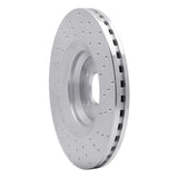 Dynamic Friction 2012-2015 Audi TT Quattro (Excl RS) Front Left Drilled Silver Brake Rotor by Dynamic Friction Company 621-73069L
