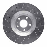 Dynamic Friction 2012-2015 Audi TT Quattro (Excl RS) Front Right Drilled Silver Brake Rotor by Dynamic Friction Company 621-73069R