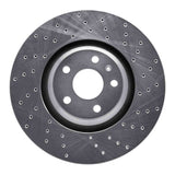 Dynamic Friction 2012-2015 Audi TT Quattro (Excl RS) Front Right Drilled Silver Brake Rotor by Dynamic Friction Company 621-73069R