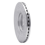 Dynamic Friction 2012-2015 Audi TT Quattro (Excl RS) Front Right Drilled Silver Brake Rotor by Dynamic Friction Company 621-73069R