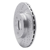 Dynamic Friction 2009-2022 Audi A4 (Mexico) Front Left Drilled Silver Brake Rotor by Dynamic Friction Company 621-73086L