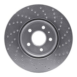 Dynamic Friction 2009-2022 Audi A4 (Mexico) Front Left Drilled Silver Brake Rotor by Dynamic Friction Company 621-73086L