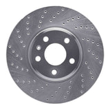 Dynamic Friction 2009-2022 Audi A4 (Mexico) Front Left Drilled Silver Brake Rotor by Dynamic Friction Company 621-73086L