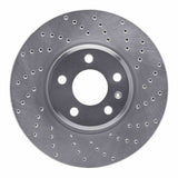 Dynamic Friction 2009-2022 Audi A4 (Mexico) Front Right Drilled Silver Brake Rotor by Dynamic Friction Company 621-73086R