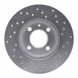 Dynamic Friction 1986-1998 Volkswagen Cabrio Front Left Drilled Silver Brake Rotor by Dynamic Friction Company 621-74006L