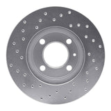 Dynamic Friction 1986-1998 Volkswagen Cabrio Front Right Drilled Silver Brake Rotor by Dynamic Friction Company 621-74006R