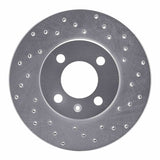 Dynamic Friction 1986-1998 Volkswagen Cabrio Front Right Drilled Silver Brake Rotor by Dynamic Friction Company 621-74006R