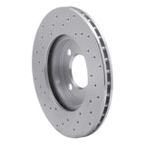 Dynamic Friction 1986-1998 Volkswagen Cabrio Front Right Drilled Silver Brake Rotor by Dynamic Friction Company 621-74006R