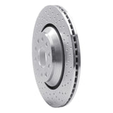 Dynamic Friction 2006-2022 Audi A3 Quattro Rear Right Drilled Silver Brake Rotor by Dynamic Friction Company 621-74030R