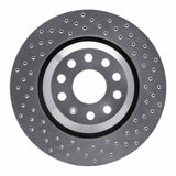 Dynamic Friction 2006-2022 Audi A3 Quattro Rear Right Drilled Silver Brake Rotor by Dynamic Friction Company 621-74030R