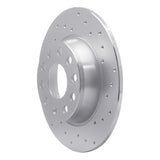 Dynamic Friction 2005-2022 Audi A3 Rear Right Drilled Silver Brake Rotor by Dynamic Friction Company 621-74031R