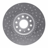 Dynamic Friction 2005-2022 Audi A3 Front Left Drilled Silver Brake Rotor by Dynamic Friction Company 621-74053L