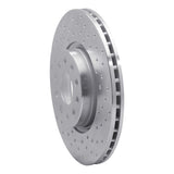 Dynamic Friction 2005-2022 Audi A3 Front Right Drilled Silver Brake Rotor by Dynamic Friction Company 621-74053R