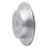 Dynamic Friction 2001-2006 Lexus LS430 Rear Left Drilled Silver Brake Rotor by Dynamic Friction Company 621-75010L