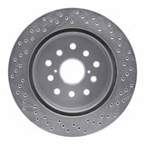 Dynamic Friction 2001-2006 Lexus LS430 Rear Left Drilled Silver Brake Rotor by Dynamic Friction Company 621-75010L