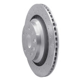 Dynamic Friction 2007-2021 Lexus LS460 Rear Right Drilled Silver Brake Rotor by Dynamic Friction Company 621-75022D