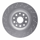 Dynamic Friction 2007-2021 Lexus LS460 Rear Right Drilled Silver Brake Rotor by Dynamic Friction Company 621-75022D