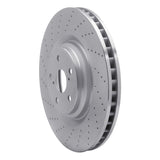 Dynamic Friction 2010-2017 Lexus LS460 Left Front Drilled Silver Brake Rotor by Dynamic Friction Company 621-75030D