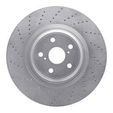 Dynamic Friction 2010-2017 Lexus LS460 Left Front Drilled Silver Brake Rotor by Dynamic Friction Company 621-75030D