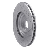 Dynamic Friction 2010-2017 Lexus LS460 Left Front Drilled Silver Brake Rotor by Dynamic Friction Company 621-75030D
