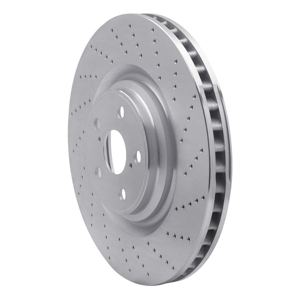 Dynamic Friction 2010-2017 Lexus LS460 Right Front Drilled Silver Brake ...