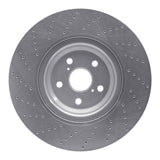 Dynamic Friction 2010-2017 Lexus LS460 Right Front Drilled Silver Brake Rotor by Dynamic Friction Company 621-75031D