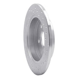 Dynamic Friction 2015-2022 Toyota Avalon Rear Left Drilled Silver Brake Rotor by Dynamic Friction Company 621-75041L