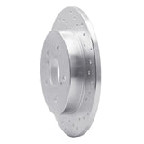 Dynamic Friction 2015-2022 Toyota Avalon Rear Right Drilled Silver Brake Rotor by Dynamic Friction Company 621-75041R