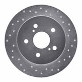 Dynamic Friction 2015-2022 Toyota Avalon Rear Right Drilled Silver Brake Rotor by Dynamic Friction Company 621-75041R