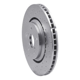 Dynamic Friction 2016-2022 Toyota Avalon Front Left Drilled Silver Brake Rotor by Dynamic Friction Company 621-75043L