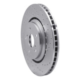 Dynamic Friction 2016-2022 Toyota Avalon Front Right Drilled Silver Brake Rotor by Dynamic Friction Company 621-75043R