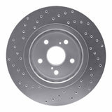 Dynamic Friction 2016-2022 Toyota Avalon Front Right Drilled Silver Brake Rotor by Dynamic Friction Company 621-75043R