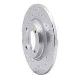 Dynamic Friction 1975-1979 Toyota Corolla Front Left Drilled Silver Brake Rotor by Dynamic Friction Company 621-76001L