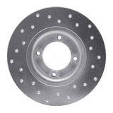 Dynamic Friction 1975-1979 Toyota Corolla Front Left Drilled Silver Brake Rotor by Dynamic Friction Company 621-76001L