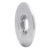 Dynamic Friction 1975-1979 Toyota Corolla Front Left Drilled Silver Brake Rotor by Dynamic Friction Company 621-76001L