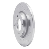 Dynamic Friction 1975-1979 Toyota Corolla Front Right Drilled Silver Brake Rotor by Dynamic Friction Company 621-76001R