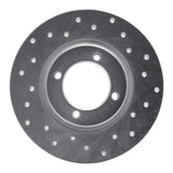 Dynamic Friction 1975-1979 Toyota Corolla Front Right Drilled Silver Brake Rotor by Dynamic Friction Company 621-76001R