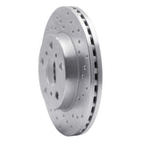 Dynamic Friction 1983-1986 Toyota Camry (Excl Hybrid) Front Right Drilled Silver Brake Rotor by Dynamic Friction Company 621-76016R
