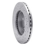 Dynamic Friction 1983-1986 Toyota Camry (Excl Hybrid) Front Right Drilled Silver Brake Rotor by Dynamic Friction Company 621-76016R
