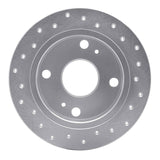Dynamic Friction 1985-1987 Toyota Corolla Rear Left Drilled Silver Brake Rotor by Dynamic Friction Company 621-76023L