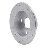 Dynamic Friction 1985-1987 Toyota Corolla Rear Right Drilled Silver Brake Rotor