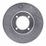 Dynamic Friction 1984-1987 Toyota Cressida Front Left Drilled Silver Brake Rotor by Dynamic Friction Company 621-76024L