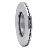 Dynamic Friction 1984-1987 Toyota Cressida Front Left Drilled Silver Brake Rotor by Dynamic Friction Company 621-76024L