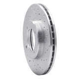Dynamic Friction 1984-1987 Toyota Cressida Front Right Drilled Silver Brake Rotor by Dynamic Friction Company 621-76024R