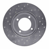 Dynamic Friction 1984-1987 Toyota Cressida Front Right Drilled Silver Brake Rotor by Dynamic Friction Company 621-76024R