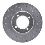 Dynamic Friction 1984-1987 Toyota Cressida Front Right Drilled Silver Brake Rotor by Dynamic Friction Company 621-76024R