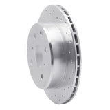 Dynamic Friction 1984-1988 Toyota Cressida Rear Left Drilled Silver Brake Rotor by Dynamic Friction Company 621-76025L
